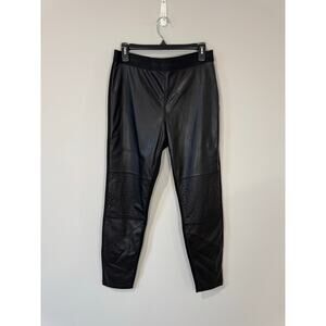Karl Lagerfeld Faux Leather Moto Leggings Black Size M – Pull-On Stretch Pants